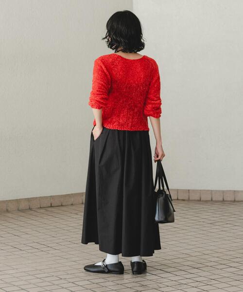 URBAN RESEARCH（アーバンリサーチ）の「ギャザーボリュームスカート（スカート・レディース・アイボリー/ブラック・FREE）」の5枚目の写真