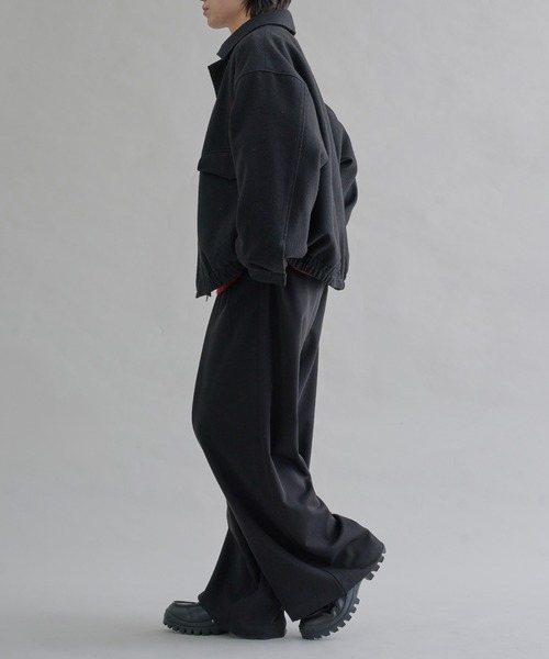 epnok(エプノック)の「ウールライクショートブルゾン(ブルゾン・メンズ・ブラック系その他/ブラック/グレー系その他・SMALL/MEDIUM/LARGE)」の4枚目の写真