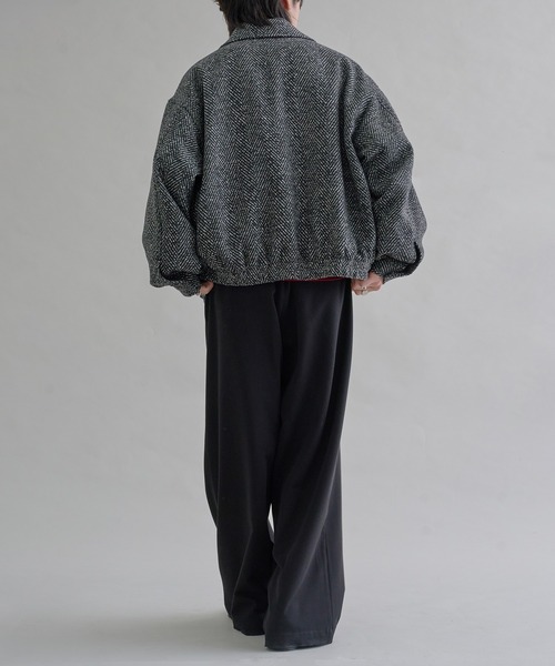 epnok(エプノック)の「ウールライクショートブルゾン(ブルゾン・メンズ・ブラック系その他/ブラック/グレー系その他・SMALL/MEDIUM/LARGE)」の15枚目の写真