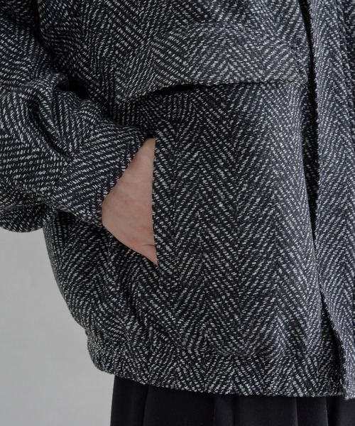 epnok(エプノック)の「ウールライクショートブルゾン(ブルゾン・メンズ・ブラック系その他/ブラック/グレー系その他・SMALL/MEDIUM/LARGE)」の22枚目の写真