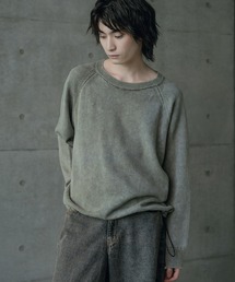RATTLE TRAP | ピグメントカット風ロングスリーブニット(ニット/セーター)
