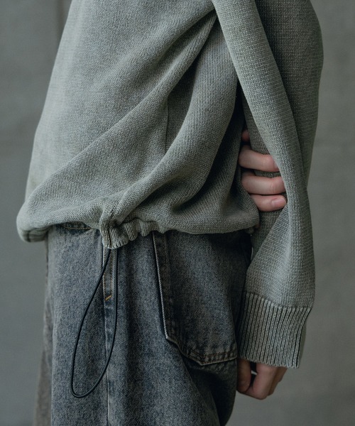 ピグメントカット風ロングスリーブニット（ニット/セーター）｜RATTLE