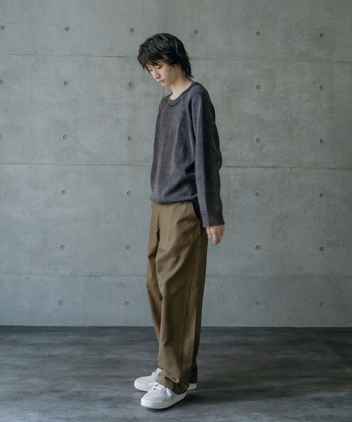 RATTLE TRAP（ラトルトラップ）の「ピグメントカット風ロングスリーブニット（ニット/セーター・メンズ・カーキ/ブラック・M/L）」の12枚目の写真