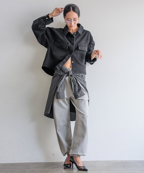 HEREIAM（ヘレイアム）の「【HEREIAM】リラックスフォルムJOG（スウェットパンツ・レディース・ブラック/オフホワイト/グレー・MEDIUM/SMALL）」の7枚目の写真