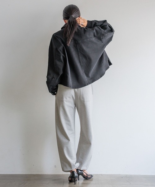 HEREIAM（ヘレイアム）の「【HEREIAM】リラックスフォルムJOG（スウェットパンツ・レディース・ブラック/オフホワイト/グレー・MEDIUM/SMALL）」の9枚目の写真