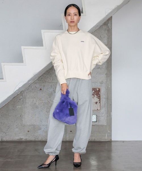 HEREIAM（ヘレイアム）の「【HEREIAM】リラックスフォルムJOG（スウェットパンツ・レディース・ブラック/オフホワイト/グレー・MEDIUM/SMALL）」の10枚目の写真