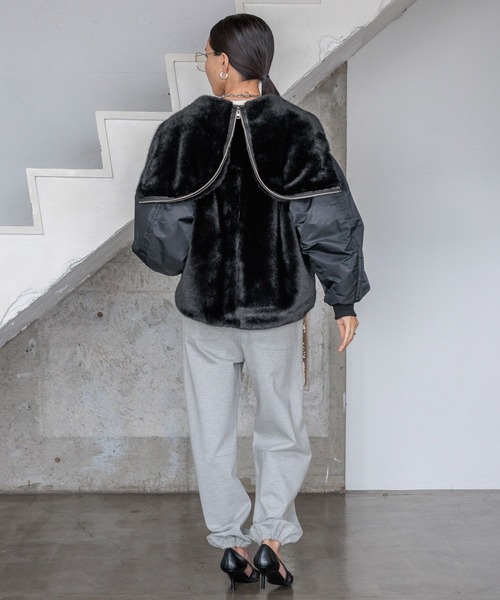 HEREIAM（ヘレイアム）の「【HEREIAM】リラックスフォルムJOG（スウェットパンツ・レディース・ブラック/オフホワイト/グレー・MEDIUM/SMALL）」の12枚目の写真