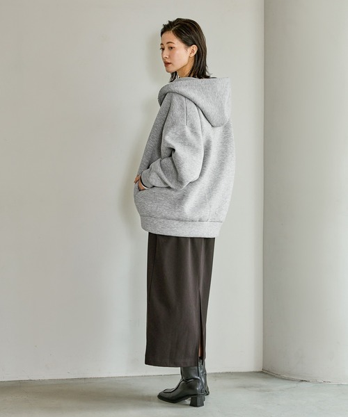 LAKOLE（ラコレ）の「ダンボールジップパーカー / 588558（パーカー・レディース・レッド/テラコッタ/モカ/杢グレー/ブラック/グリーン・FREE）」の12枚目の写真