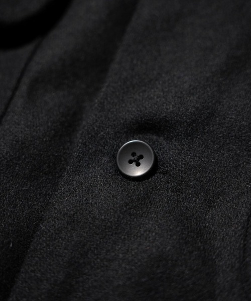 TOWNCRAFT（タウンクラフト）の「TOWNCRAFT / タウンクラフト 50S W-FLAP LOOPCOLLAR SHIRT MADE IN JAPAN ウール 開襟 オープンカラー ループカラー シャツ（シャツ/ブラウス・メンズ・ブラック系その他・LARGE/MEDIUM）」の7枚目の写真