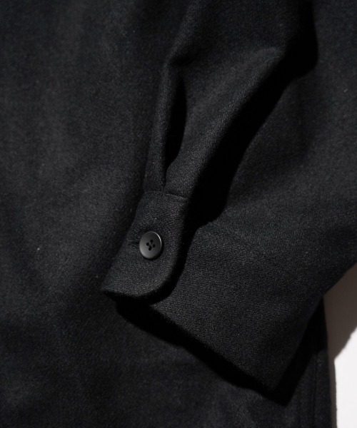 TOWNCRAFT（タウンクラフト）の「TOWNCRAFT / タウンクラフト 50S W-FLAP LOOPCOLLAR SHIRT MADE IN JAPAN ウール 開襟 オープンカラー ループカラー シャツ（シャツ/ブラウス・メンズ・ブラック系その他・LARGE/MEDIUM）」の9枚目の写真