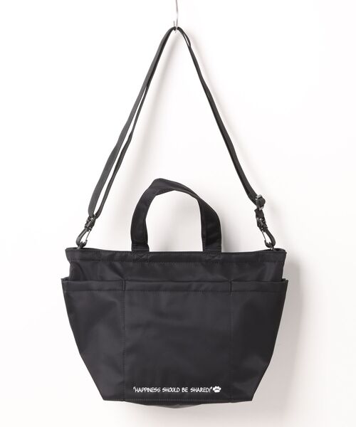 Manhattan Portage（マンハッタンポーテージ）の「WHITESTONE TOTE BAG FLIGHT NYLON BACKING PEANUTS 25（トートバッグ・レディース・ブラック・SMALL）」の19枚目の写真