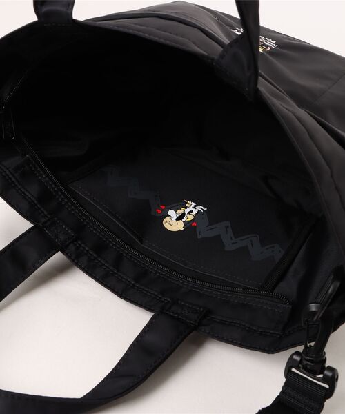 Manhattan Portage（マンハッタンポーテージ）の「WHITESTONE TOTE BAG FLIGHT NYLON BACKING PEANUTS 25（トートバッグ・レディース・ブラック・SMALL）」の21枚目の写真