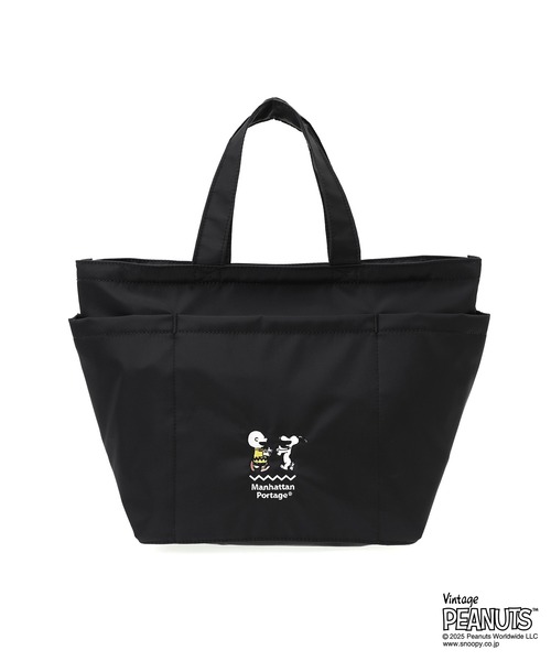 Manhattan Portage（マンハッタンポーテージ）の「WHITESTONE TOTE BAG FLIGHT NYLON BACKING PEANUTS 25（トートバッグ・レディース・ブラック・SMALL）」の7枚目の写真