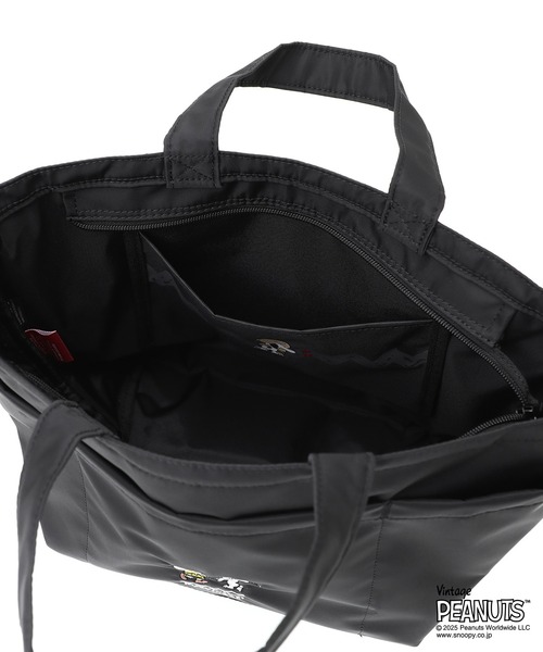 Manhattan Portage（マンハッタンポーテージ）の「WHITESTONE TOTE BAG FLIGHT NYLON BACKING PEANUTS 25（トートバッグ・レディース・ブラック・SMALL）」の14枚目の写真