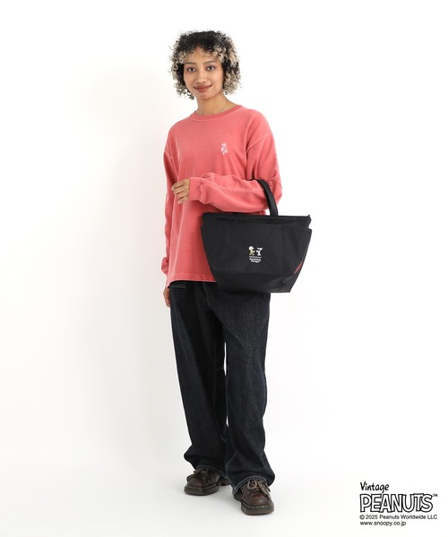 Manhattan Portage（マンハッタンポーテージ）の「WHITESTONE TOTE BAG FLIGHT NYLON BACKING PEANUTS 25（トートバッグ・レディース・ブラック・SMALL）」の2枚目の写真