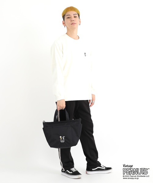 Manhattan Portage（マンハッタンポーテージ）の「WHITESTONE TOTE BAG FLIGHT NYLON BACKING PEANUTS 25（トートバッグ・レディース・ブラック・SMALL）」の4枚目の写真