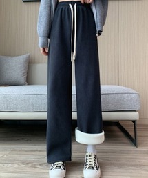 裏起毛ゆったりスラックス