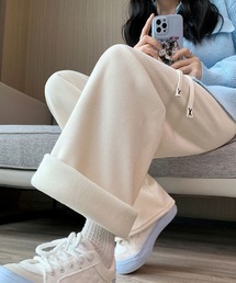 裏起毛ゆったりスラックス
