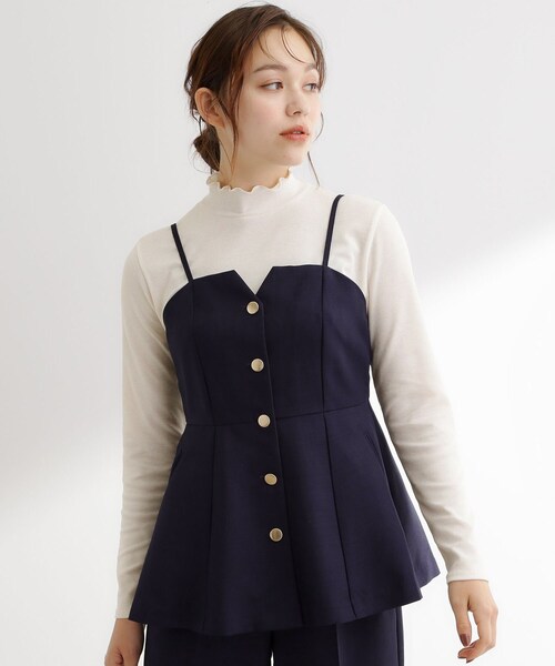 grove（グローブ）の「毎日にちょうどいい、テレコメロータートルネック（Tシャツ/カットソー・レディース・ブラック/ブラウン系その他/オフホワイト/ワインレッド・02/03/01/05/04）」の2枚目の写真