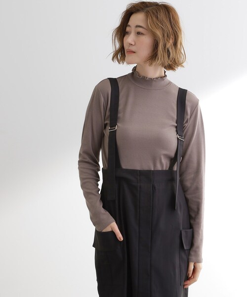 grove（グローブ）の「毎日にちょうどいい、テレコメロータートルネック（Tシャツ/カットソー・レディース・ブラック/ブラウン系その他/オフホワイト/ワインレッド・02/03/01/05/04）」の7枚目の写真