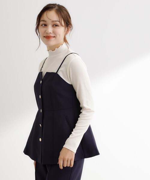 grove（グローブ）の「毎日にちょうどいい、テレコメロータートルネック（Tシャツ/カットソー・レディース・ブラック/ブラウン系その他/オフホワイト/ワインレッド・02/03/01/05/04）」の10枚目の写真