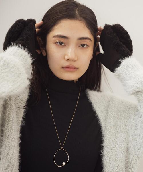 grove（グローブ）の「毎日にちょうどいい、テレコメロータートルネック（Tシャツ/カットソー・レディース・ブラック/ブラウン系その他/オフホワイト/ワインレッド・02/03/01/05/04）」の14枚目の写真