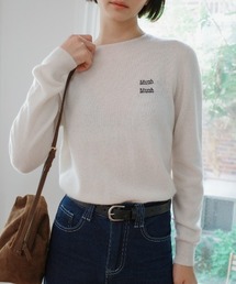 A'GEM/9 × .kom 『muah muah/ムーアムーア』STITCH WOOL ROUND KNIT/ステッチウール ラウンドニット