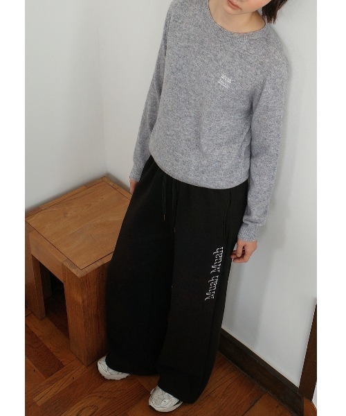 muahmuah(ムーアムーア)の「A'GEM/9 × .kom 『muah muah/ムーアムーア』STITCH WOOL ROUND KNIT/ステッチウール ラウンドニット(ニット/セーター・レディース・ピンク/グレー/ブルー/アイボリー・FREE)」の16枚目の写真