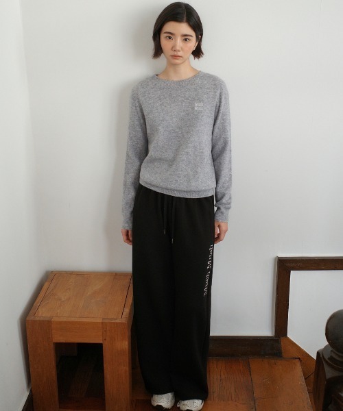muahmuah(ムーアムーア)の「A'GEM/9 × .kom 『muah muah/ムーアムーア』STITCH WOOL ROUND KNIT/ステッチウール ラウンドニット(ニット/セーター・レディース・ピンク/グレー/ブルー/アイボリー・FREE)」の17枚目の写真