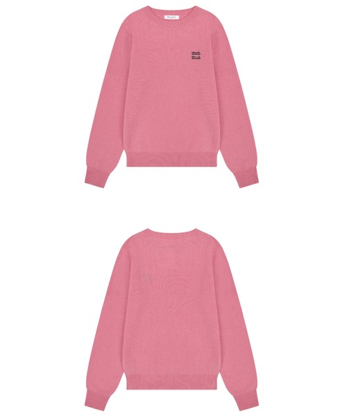 muahmuah(ムーアムーア)の「A'GEM/9 × .kom 『muah muah/ムーアムーア』STITCH WOOL ROUND KNIT/ステッチウール ラウンドニット(ニット/セーター・レディース・ピンク/グレー/ブルー/アイボリー・FREE)」の22枚目の写真