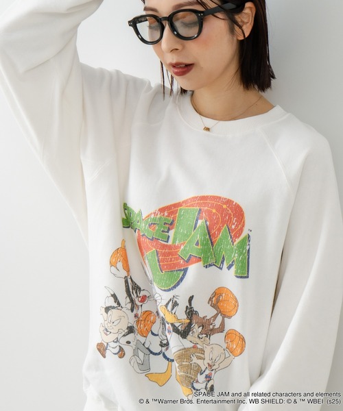 boro＆fade USA製DISCUSトレーナー/スウェット/鬼フェード DISCUS ATHLETIC×LOONEY TUNES】スペース・ジャム キャラクター