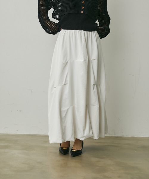 Lunea（ルネア）の「デザインバルーンロングスカート（スカート・レディース・ベージュ/ホワイト/ブラック・FREE）」の19枚目の写真