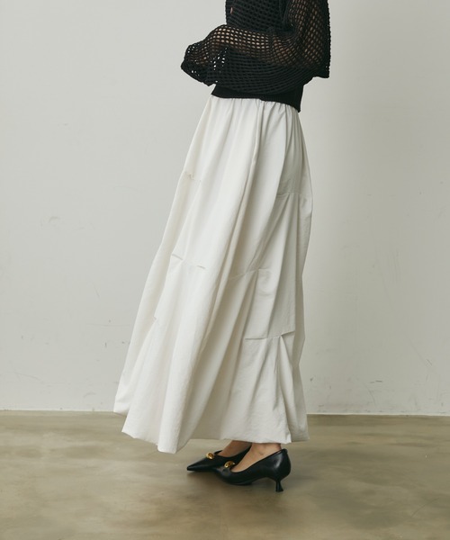 Lunea（ルネア）の「デザインバルーンロングスカート（スカート・レディース・ベージュ/ホワイト/ブラック・FREE）」の20枚目の写真