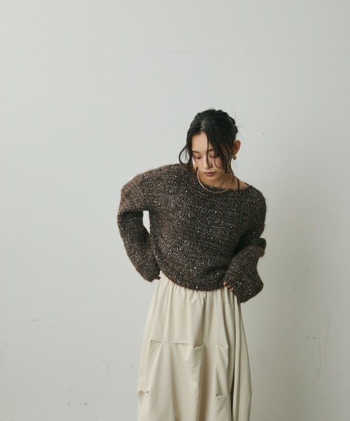 Lunea（ルネア）の「デザインバルーンロングスカート（スカート・レディース・ベージュ/ホワイト/ブラック・FREE）」の5枚目の写真