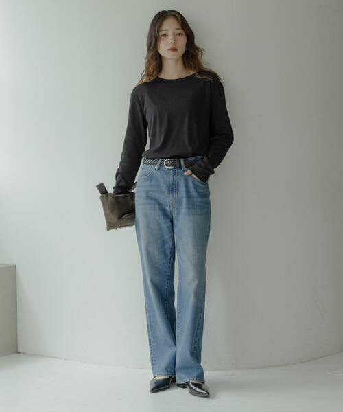 URBAN RESEARCH Sonny Label（アーバンリサーチサニーレーベル）の「『UR TECH』蓄熱ベーシックロングTシャツ（Tシャツ/カットソー・レディース・ブラック/チャコールグレー/オフホワイト・FREE）」の8枚目の写真