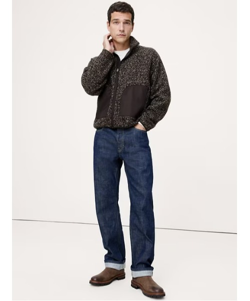 Banana Republic（バナナリパブリック）の「◆ブークレ フリース ジップアップ スウェットシャツ（スウェット・メンズ・ブラウン・M/XL/L/S）」の2枚目の写真