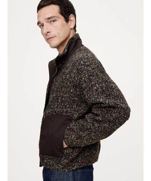 Banana Republic（バナナリパブリック）の「◆ブークレ フリース ジップアップ スウェットシャツ（スウェット・メンズ・ブラウン・M/XL/L/S）」の3枚目の写真