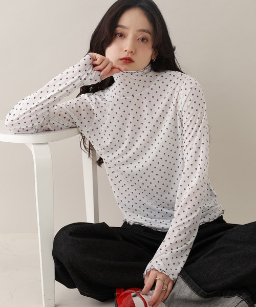 RAGEBLUE(レイジブルー)の「メロウインナーカットソー(Tシャツ/カットソー・レディース・ホワイト/グレー系その他/イエロー系その他/サックスブルー/レッド/ブラック/その他1/その他19・FREE)」の7枚目の写真