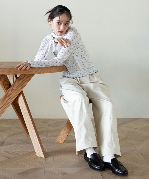 RAGEBLUE（レイジブルー）の「メロウインナーカットソー（Tシャツ/カットソー・レディース・ホワイト/グレー系その他/イエロー系その他/サックスブルー/レッド/ブラック・FREE）」の12枚目の写真