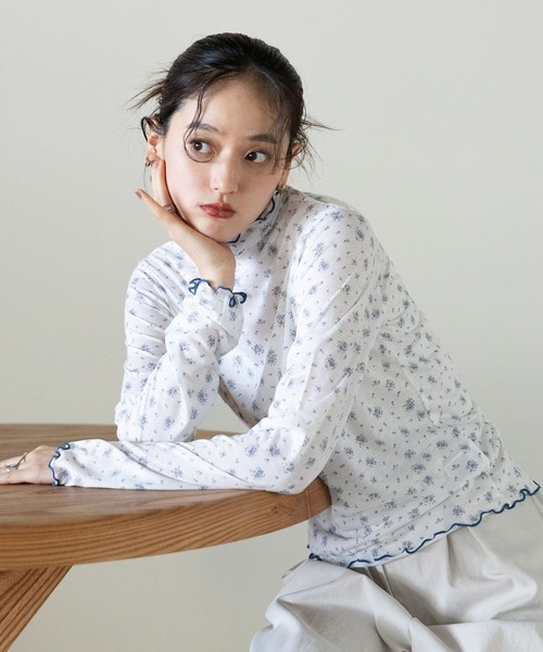 RAGEBLUE（レイジブルー）の「メロウインナーカットソー（Tシャツ/カットソー・レディース・ホワイト/グレー系その他/イエロー系その他/サックスブルー/レッド/ブラック・FREE）」の13枚目の写真