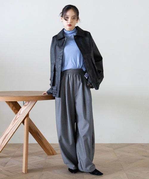 RAGEBLUE（レイジブルー）の「メロウインナーカットソー（Tシャツ/カットソー・レディース・ホワイト/グレー系その他/イエロー系その他/サックスブルー/レッド/ブラック・FREE）」の8枚目の写真