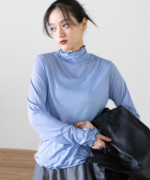 RAGEBLUE（レイジブルー）の「メロウインナーカットソー（Tシャツ/カットソー・レディース・ホワイト/グレー系その他/イエロー系その他/サックスブルー/レッド/ブラック・FREE）」の9枚目の写真