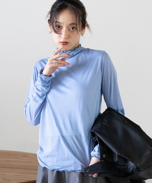 RAGEBLUE（レイジブルー）の「メロウインナーカットソー（Tシャツ/カットソー・レディース・ホワイト/グレー系その他/イエロー系その他/サックスブルー/レッド/ブラック・FREE）」の10枚目の写真