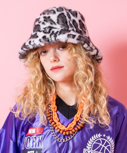 セール】an meets zakka レオパードショートファーハット（ハット