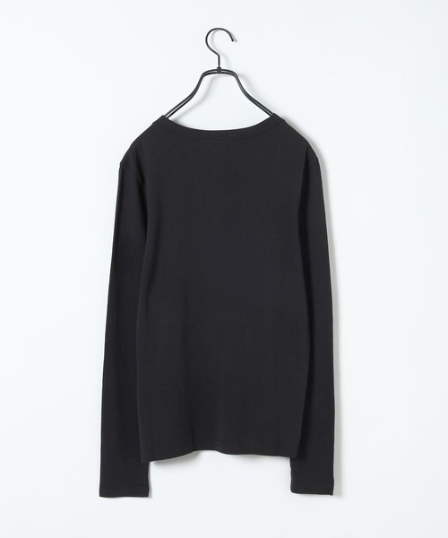 JEANASIS（ジーナシス）の「スムースコットンヘンリーロンTEE/606927（Tシャツ/カットソー・レディース・グレー/ブラック/ホワイト・FREE）」の5枚目の写真