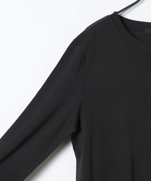 JEANASIS（ジーナシス）の「スムースコットンヘンリーロンTEE/606927（Tシャツ/カットソー・レディース・グレー/ブラック/ホワイト・FREE）」の7枚目の写真