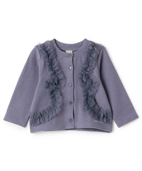 petit main(プティマイン)の「【リンク】チュールフリルカットカーディガン(カーディガン/ボレロ・キッズ・ブルーグレー/トップグレー/アイボリー・80cm/90cm/110cm/100cm/130cm/120cm)」の13枚目の写真