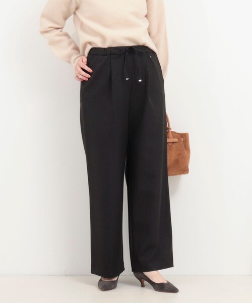 MICO COULIER（ミコクリエ）の「両面起毛2WAYストレッチイージーパンツ（その他パンツ・レディース・グレー系その他/ブラウン/ネイビー・36/38）」の2枚目の写真