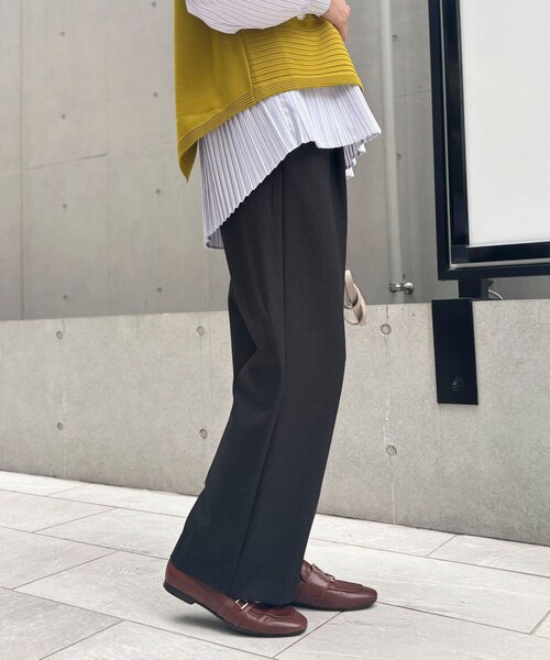 MICO COULIER（ミコクリエ）の「両面起毛2WAYストレッチイージーパンツ（その他パンツ・レディース・グレー系その他/ブラウン/ネイビー・36/38）」の8枚目の写真