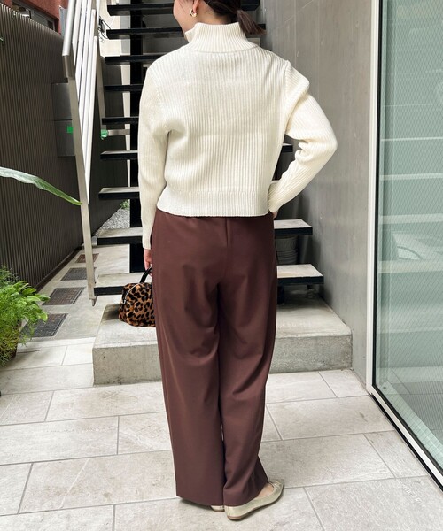 MICO COULIER（ミコクリエ）の「両面起毛2WAYストレッチイージーパンツ（その他パンツ・レディース・グレー系その他/ブラウン/ネイビー・36/38）」の14枚目の写真